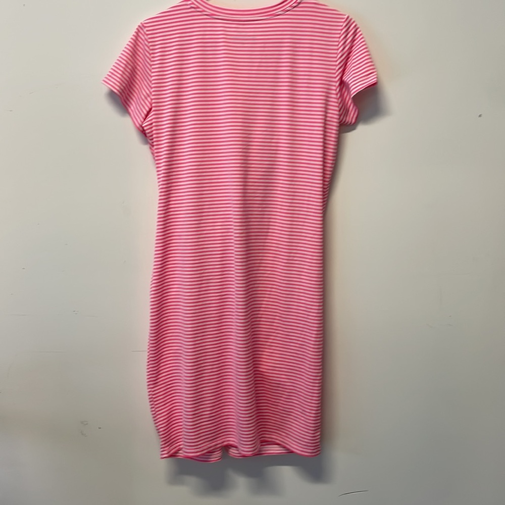 Vineyard Vines Pink & White Striped Twist-Front Mini Dress - Picture 4 of 4